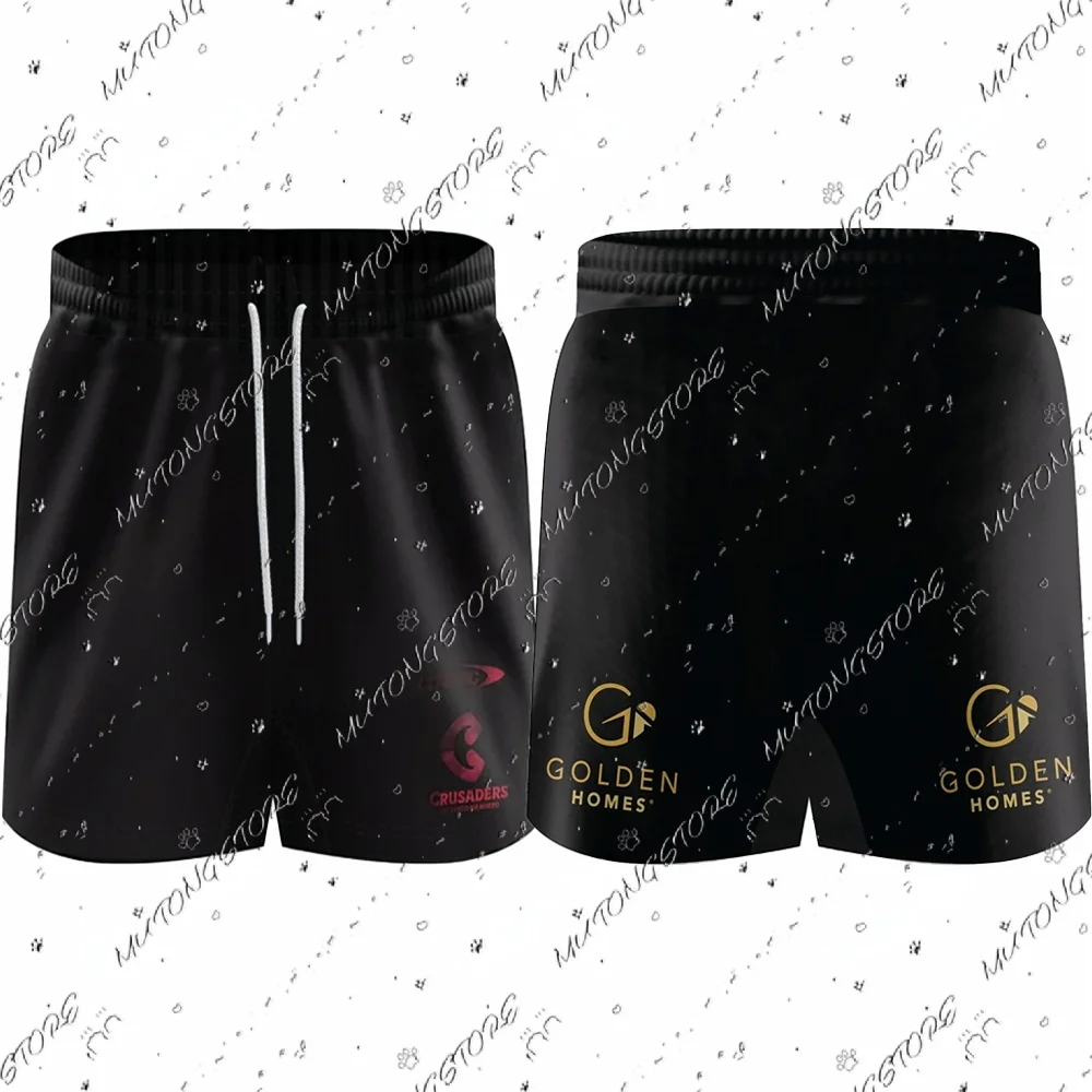 Crusaders Mens Replica Shorts Home New Zealand Rugby Sports Jerseys Must-have Jerseys For Fans 3D Printed