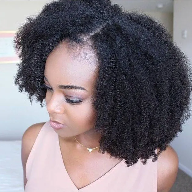 Afro Coily Curly 4 Bundle Deal 4B 4C Brazilian 100% Human Hair Extension Natural Color 14-22" Queen Weave Beauty