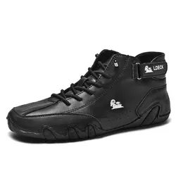 Men's Luxury Waterproof High-Top Winter Boots - 41 (Black)
