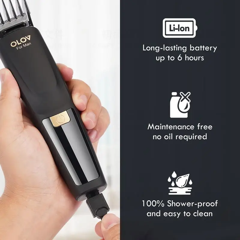 OLOV Beard/Hair Trimmer for Men All-in-One Mens Grooming Kit for Beard, Nose, face, Cordless Hair Clippers Electric Razor