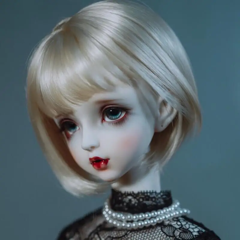 thumbnail image 1 of Peluca de muñeca BJD/SD346Loli para niña, flequillo de pelo largo, accesorios para muñecas, peluca de pelo rizado ondulado, 1 of 4