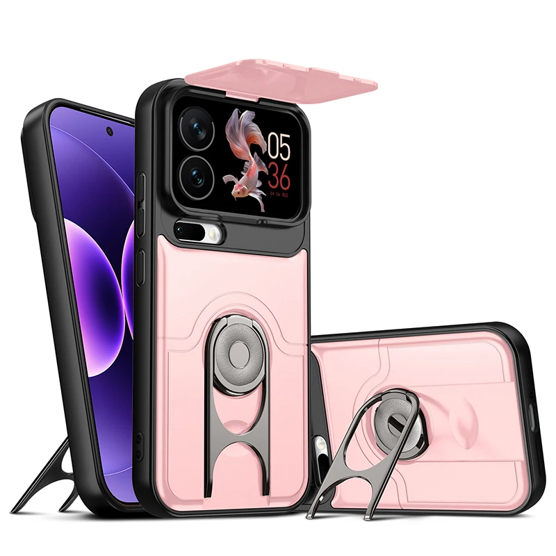 360° Rotating Dual Layer Phone Case with Slide Camera Cover