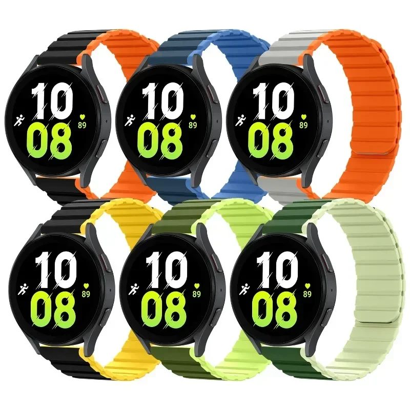 

20mm 22mm Magnetic Strap Watchband For Garmin Vivoactive 3 4/Venu 2 Plus/Forerunner 265 255 245 645 55 Silicone Band Bracelet