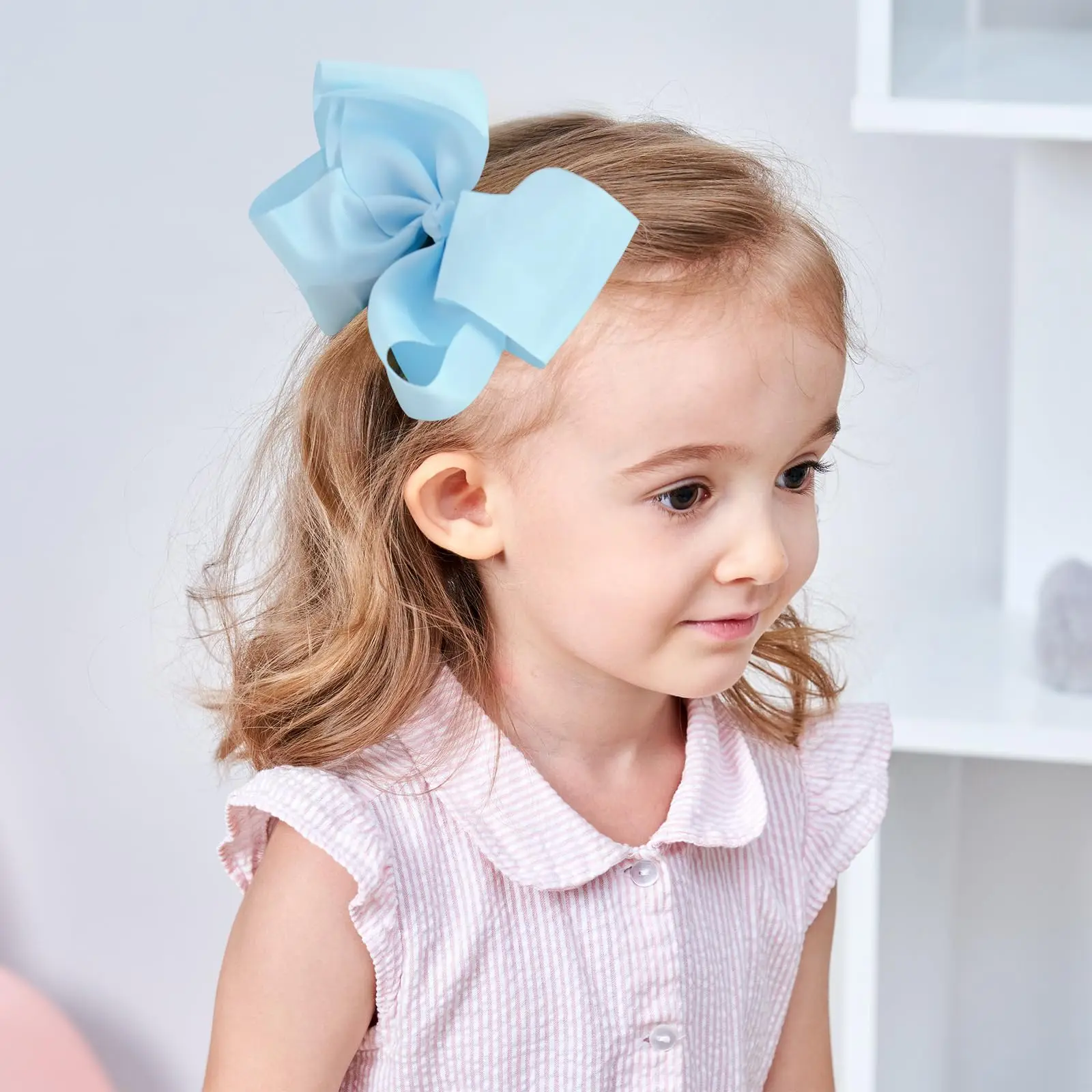 BABY BOWS 1Pcs 6inch Solid Colors Grosgrain Ribbon Hair Clips for Girls Large Hairpins Boutique Barrettes Kids Hair Accessories