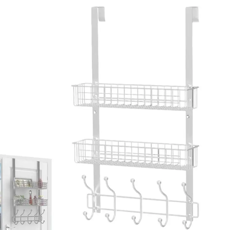

Door Towel Rack Heavy-Duty Hanger Rack For Door Back Door Cabinet And Closet Utility Row Hooks For Study Room Kitchen Bathroom