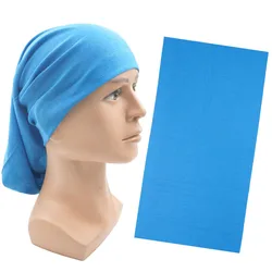 Versatile Outdoor Bandana: Solid Color Fashion Headwrap and Windproof Face Mask (DC016 blue)