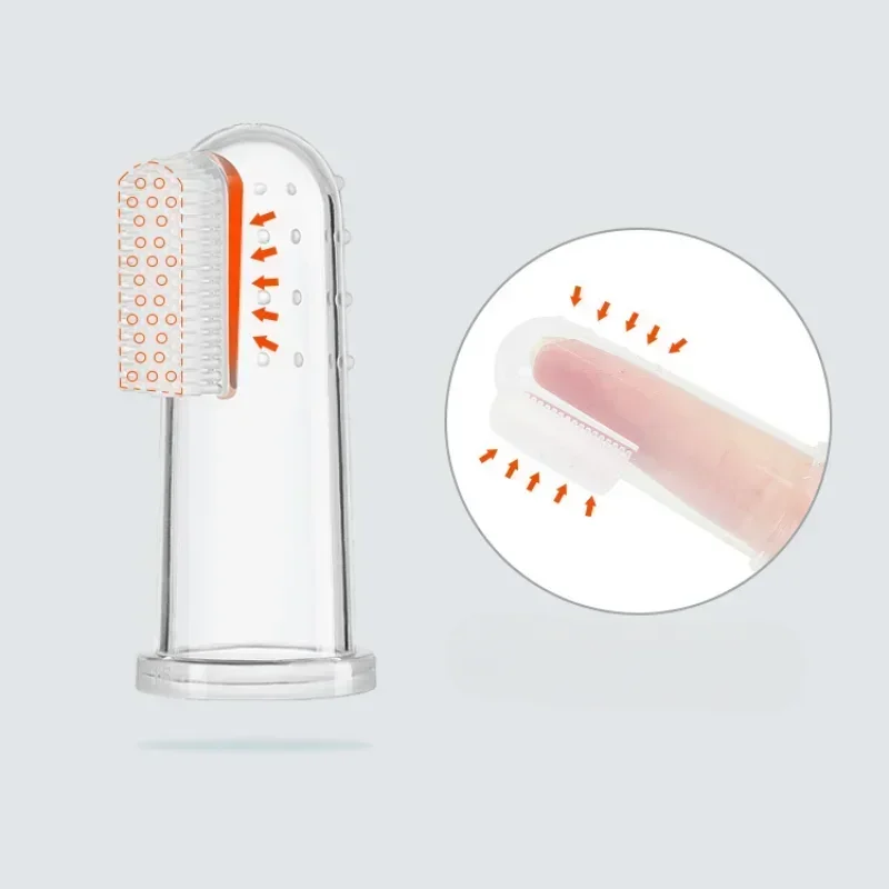 5pcs Soft Dog Silicone Finger Cover Toothbrush Dog Cat Oral Cleaning Supplies Brush Bad Breath Tartar Brush Pet Brushing Tools