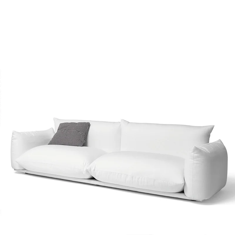Living room double sofa combination modern simple three-seater set fabric