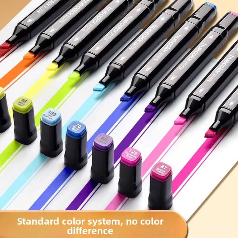 168팩 세척 가능한 아크릴 페인트 펜 포름알데히드 무첨가 무독성 학생용 세트 휴대용 케이스 학교 프로젝트 및 어린이 미술용