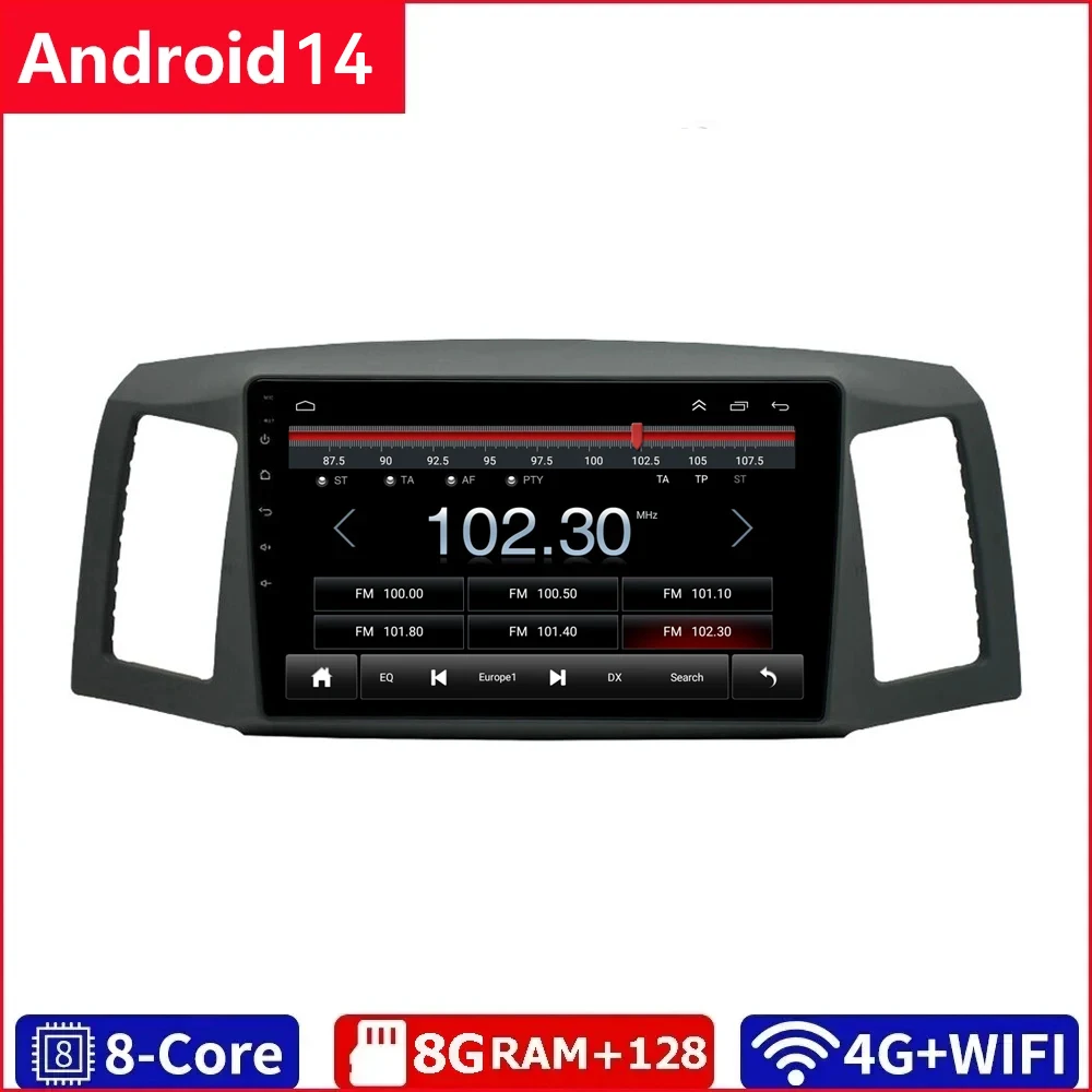 

Автомобильный радиоприемник 2DIN Android 14 для Jeep Grand Cherokee 2004 2005 2006 2007 мультимедийный плеер GPS навигатор беспроводной Carplay Android авто