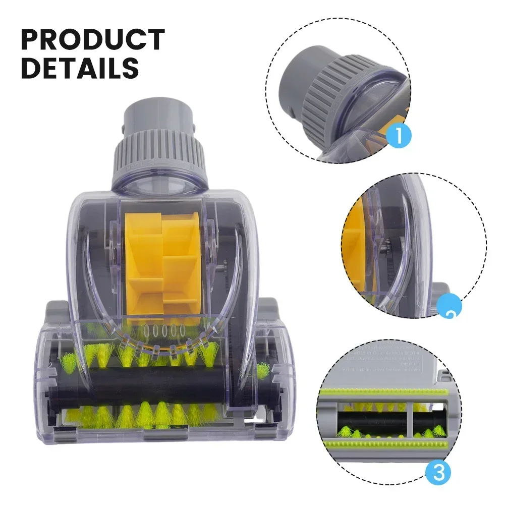 Cyclone Vacuum Cleaner Head Universals Cyclone Vacuum Cleaner Head Turbo Floor Brush Head Power Nozzle 35mm Mini For Carpet Bed Small Place Cleaning