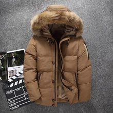 

FAKUNTN Jacket Men Canada Down Thick Warm 90% White Duck Down Hooded Natural Fur Collar Man Down Jacket Waterproof Men Down Coat