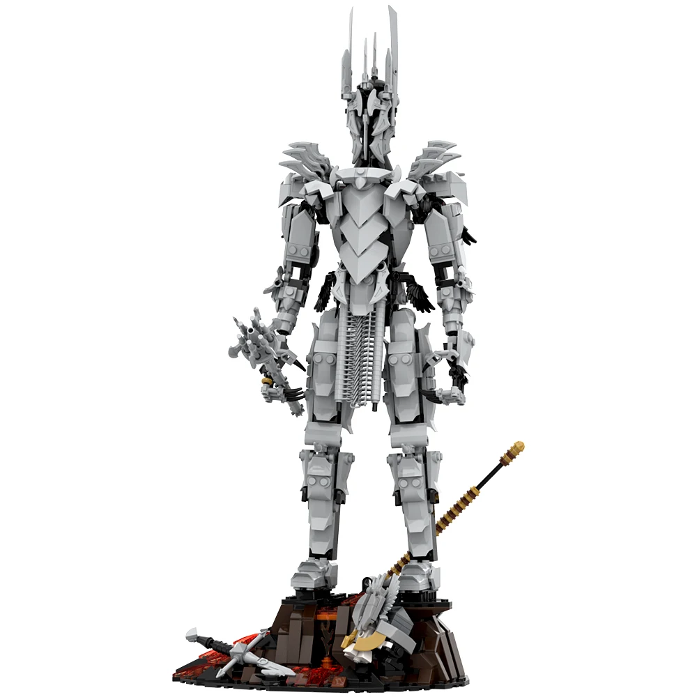Gobricks Moc Movie Rings Figure Sauron Model Bricks Devil Captain Of The Black Dark Lord Building Blocks Giocattoli Regalo Juguetes