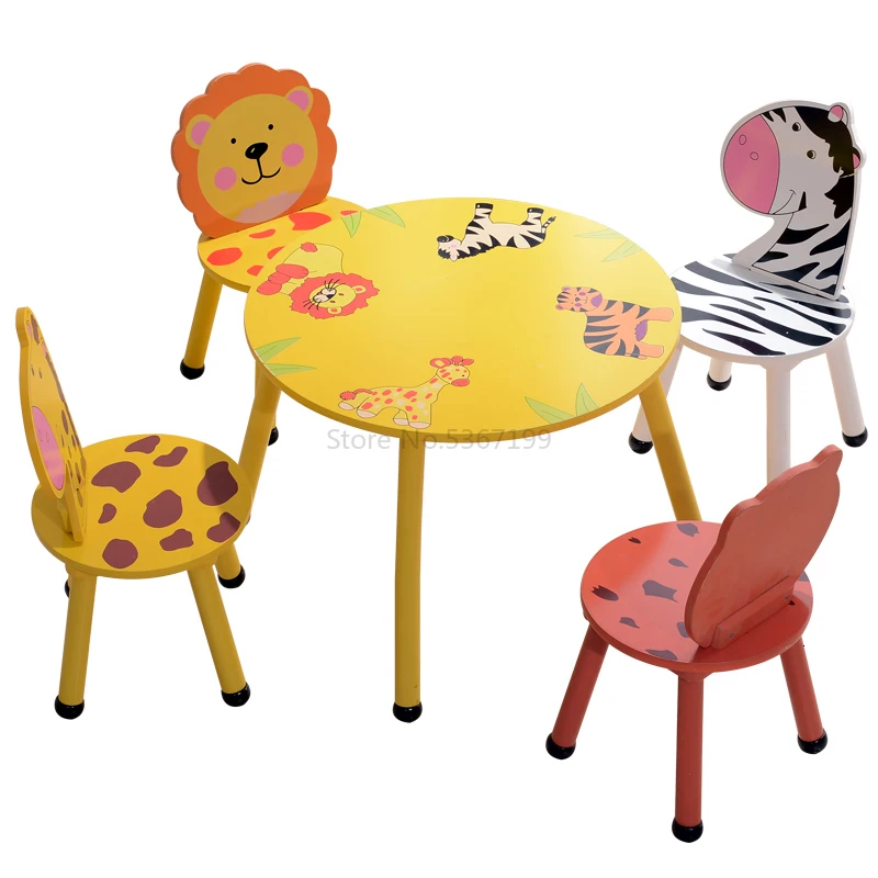 Learn To Draw Tables And Chairs Children's Toy Tables Baby Table Chair Game  Table Protection Uv Paint Solid Solid Wood - Children Tables - AliExpress
