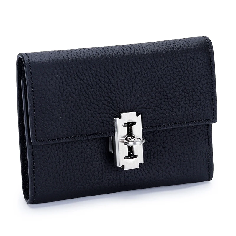 2023 new 8 colors luxury cow leather short wallet Women's leather folding short wallet Multi-card card pocket wallet