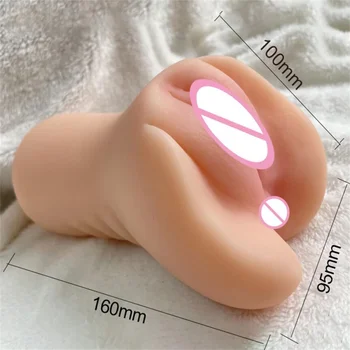 18+ Realistic Vagina Masturbator Cup Skin Pocket Pussy Male Masturbator Anal Oral Cup Adult Sex Toys for Men Masturbation 6