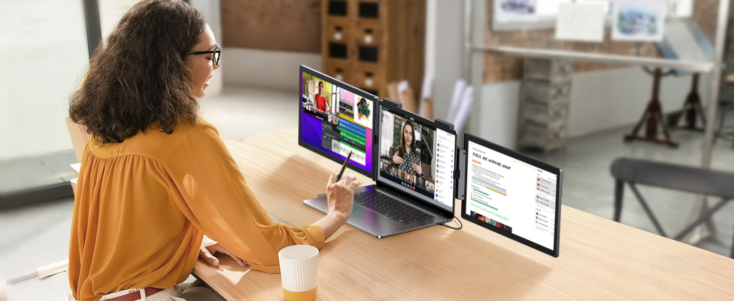 Écran Portable USB-C 14" Triple Moniteur Sde108918d5554e6c9b538addc2c259c2z