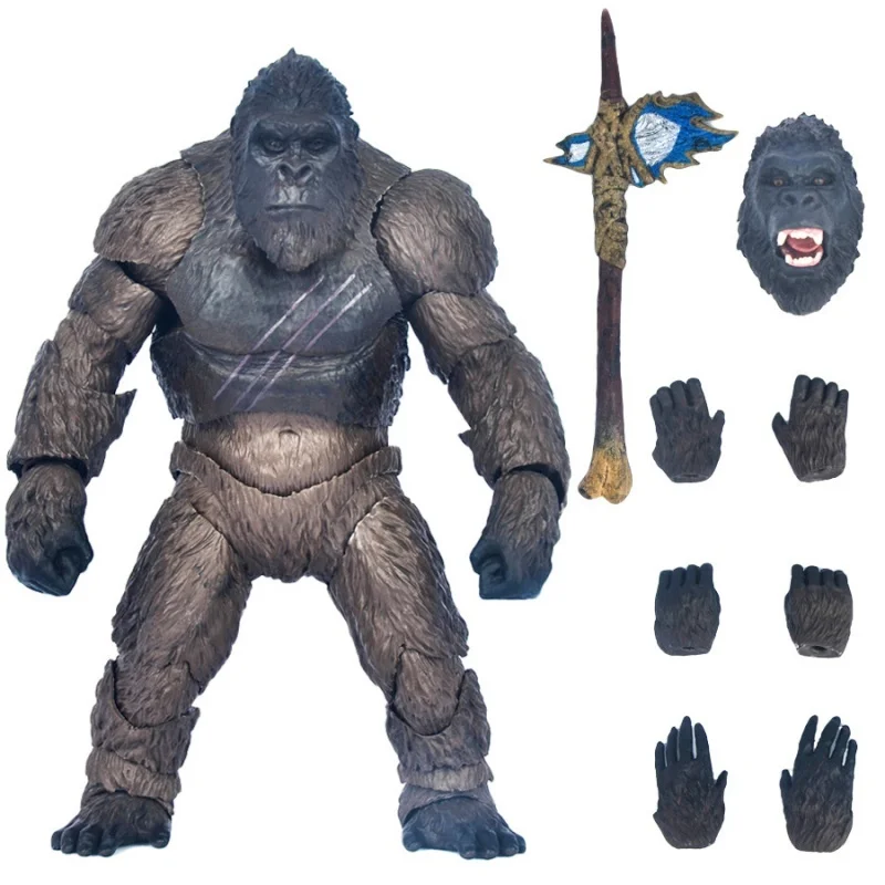 2021 Movie Edition 15Cm Godzilla Battle King Kong Model Decoration Toy Godzilla Monster King Skull Island Gorilla Model Toy Gift