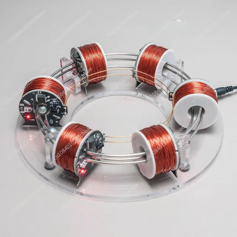 Electromagnetic Coil Accelerator - 6 Coil Perpetual Motion Model, Magnetic Desk