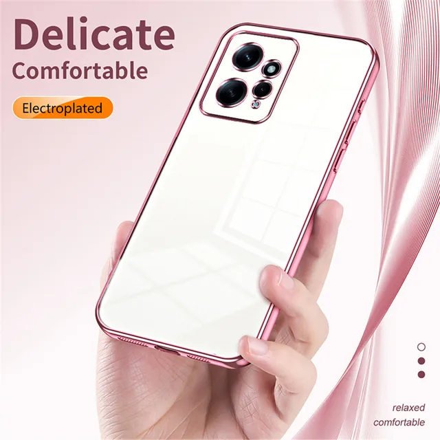 Funda enchapada transparente de lujo para Xiaomi Redmi Note 13, 12 Pro Plus, Note12pro, 5g, 12s, 11, 10, 9, 8T, 7 Pro, 12C, 13C, cubierta de silicona - Image 5