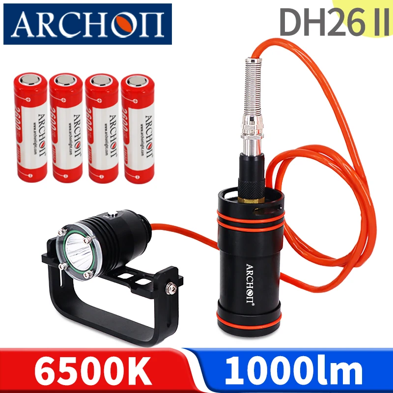 

DH26 II Scuba diving lights Max 72h Robot dive lighting flashlight Underwater 100m Dive lighting torch Hunting Sea fishing lamp