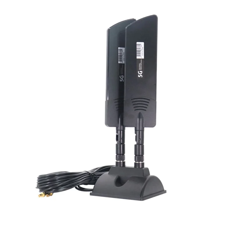 CPE MC801 네트워크 카드 라우터 모뎀, 5G WiFi 듀얼 밴드 빨판 안테나, 42Dbi 신호 부스터 증폭기, 블랙 TS9