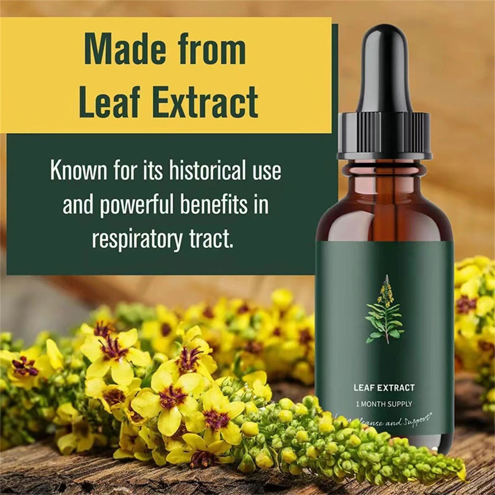 Mullein Leaf Extract Support Nose Cleanse Respiratory Function Healthy Breathing Natural Supplement 30ml 2025 Gift Herbal Inhalation Essence
