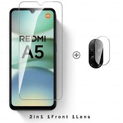 8 - in - 1 9H Tempered Glass Screen Protector and Camera Glass Film Set - Redmi A5 4G (171mm) (2In1 1Front 1Lens)