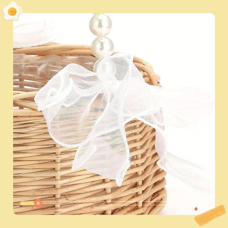 1 PC Handheld Pearl Flower Basket with Souvenirs, Flower Arrangement Basket for Flower Shops, Household Storage Basket