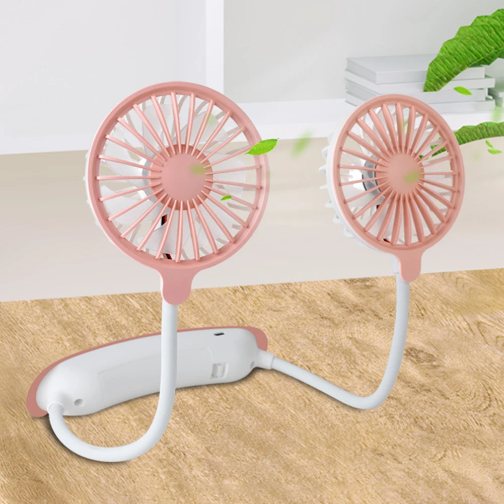 Description Picture 6 of itemUSB Portable Fan Cold Fan Hands Free Neck Fan Hanging Rechargeable Mini Sports Fan 3-Speed Adjustable Neck Dual Fan Home Office