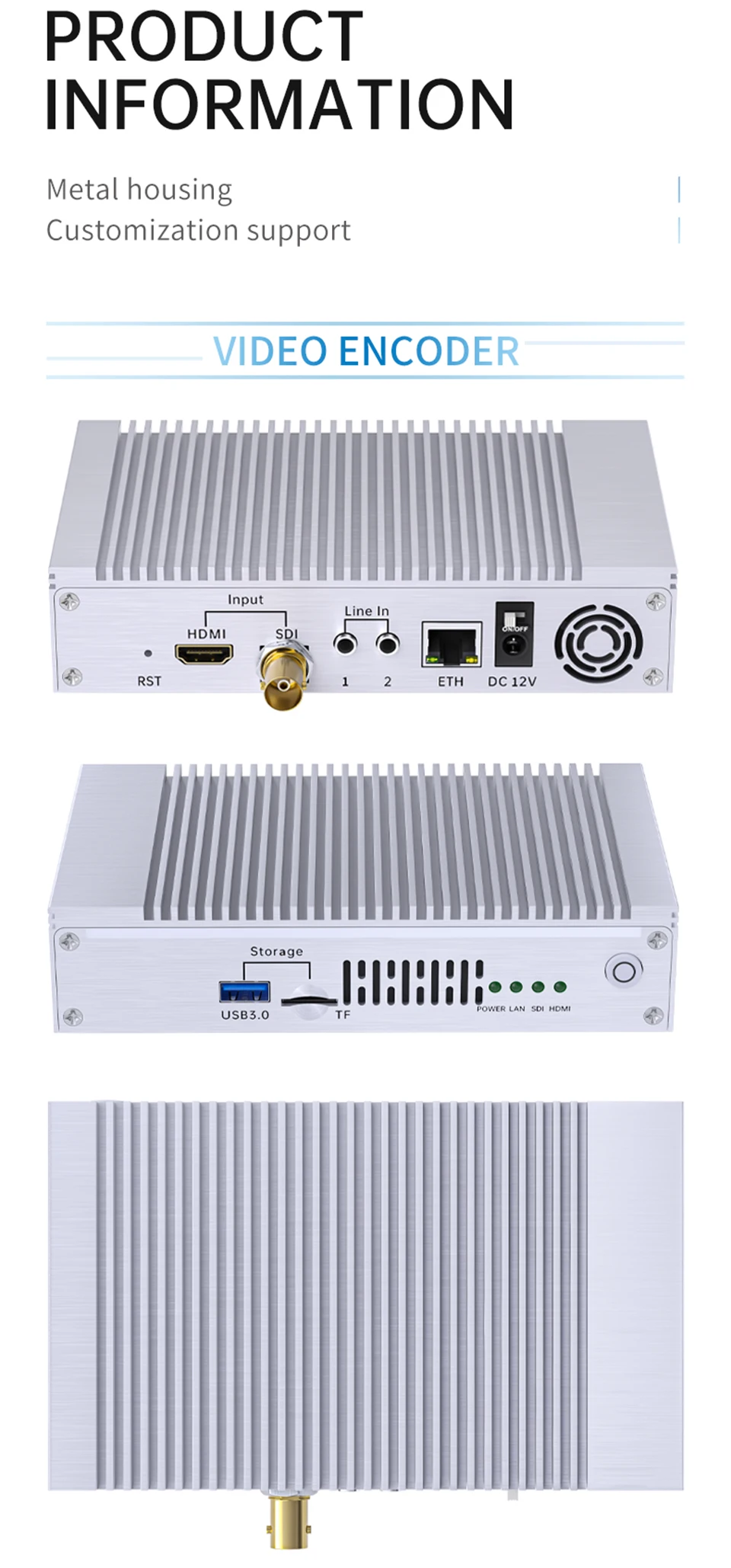 4K60 BT2020 Video Encorder UHD Live Streaming IPTV RTSP RTMP SRT 60fps HDMI to