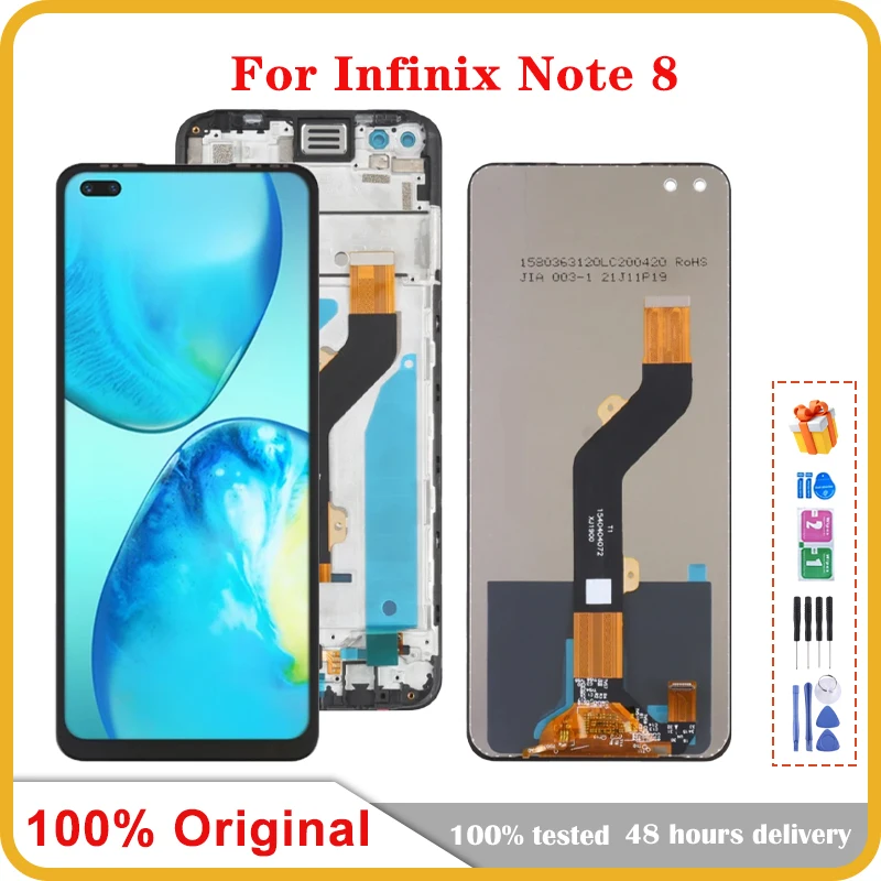 Original LCD For Infinix Note 8 Screen Display Assembly Digitizer Touch Screen For Infinix X692 Replacement Parts