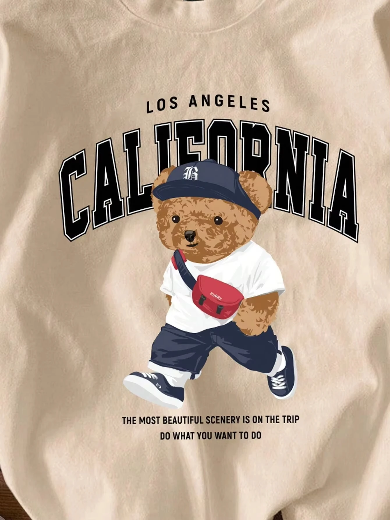 Summer New Short-Sleeved California Bear Monogrammed Cotton Luxury Brand Fashion Quick Dry T-shirt Tops For Both Men And Women