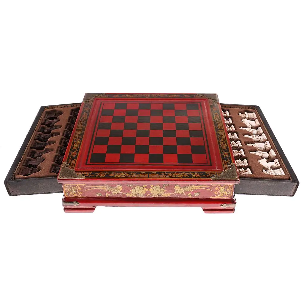 35pcs/set High-end Collectibles Vintage Chinese Terracotta Warriors Chess Board Games Set Gift for Leaders Friends Family - Image 2