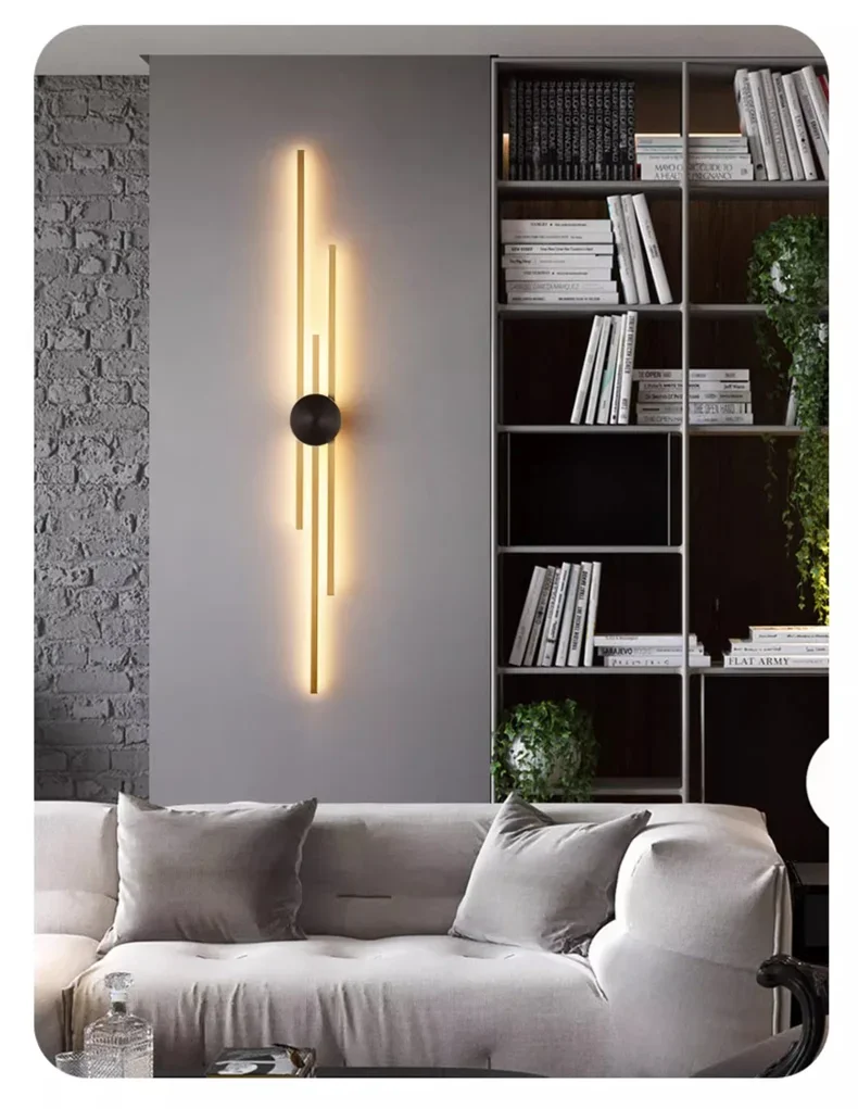 Description Picture 3 of itemMinimalist Modern Living Room Wall Lamp Light Luxury TV Background Wall Grille Wall Lamp Staircase Bedroom Bedside Wall Lamp