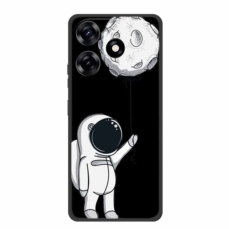 Premium Black Silicone Soft Phone Case - 6.6 Protective Back Cover Shell