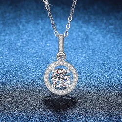 Elegant Sterling Silver Necklace with White Gold Plated Pendant and Lab - Created Diamond Accent (Silver color)