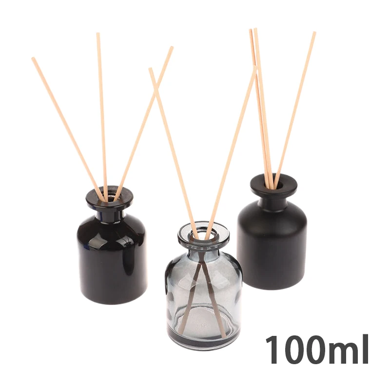 Elegant Glass Fragrance Diffuser Bottle - 100ml Home & Party Gift Essential Oil Container with Reed Sticks