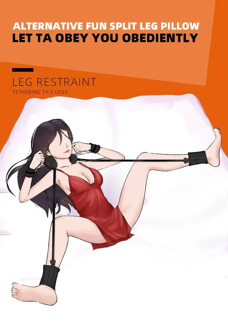 Couples Sex Flirting Tied Legs Toys BDSM Bondage Restraints Harness Adjustable Open Legs Spreader For Women and Men