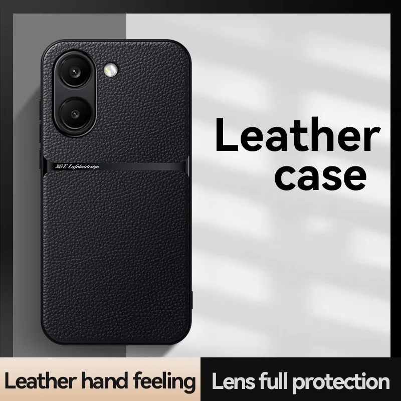 Luxury Leather Magnetic Phone Case with Car Holder Feature