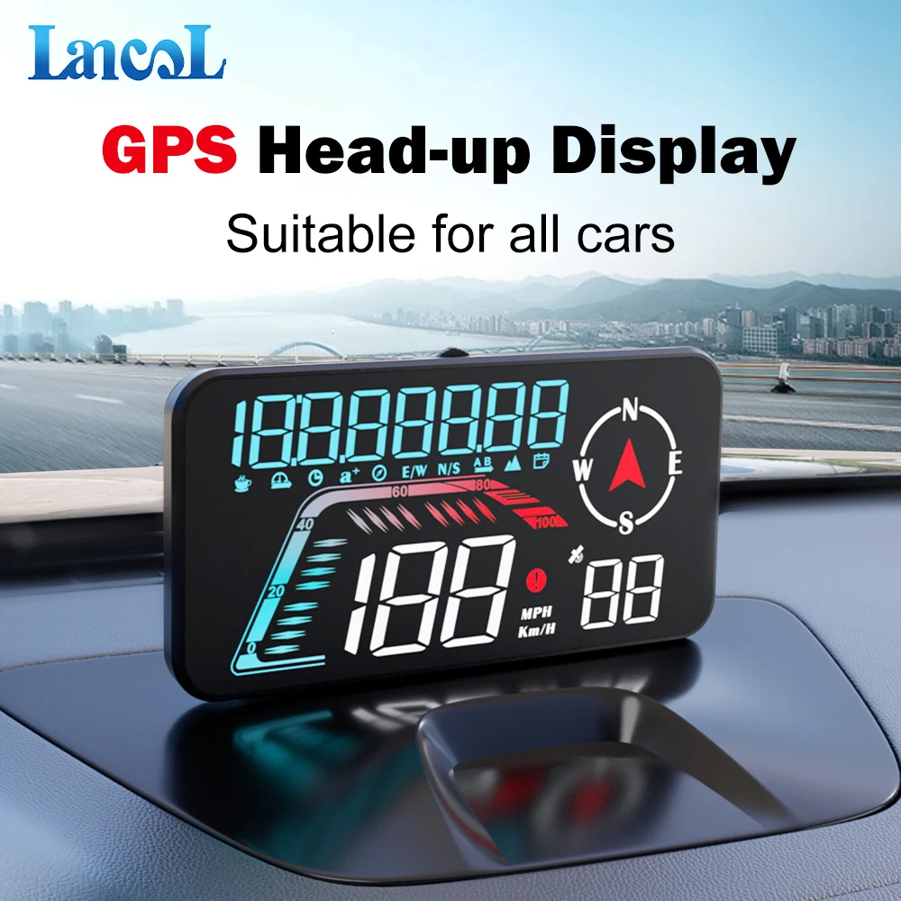 G12 HUD 자동차 헤드업 디스플레이 앞유리 속도계 프로젝터, GPS 시스템 스캐너, 자동차 전자 안전 경고 액세서리 ...