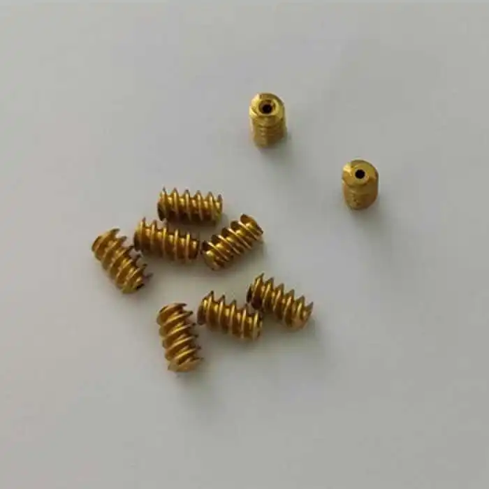 Miniature 0.3mm Double Headed Copper Worm with Outer Diameter of 3.8mm and Length of 6.6mm, Remote Control Toy Worm