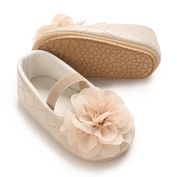 Baby girl Mary Jane shoes cute flowers soft rubber sole anti slip spring autumn princess shoes suitable for 0-18M babies 1