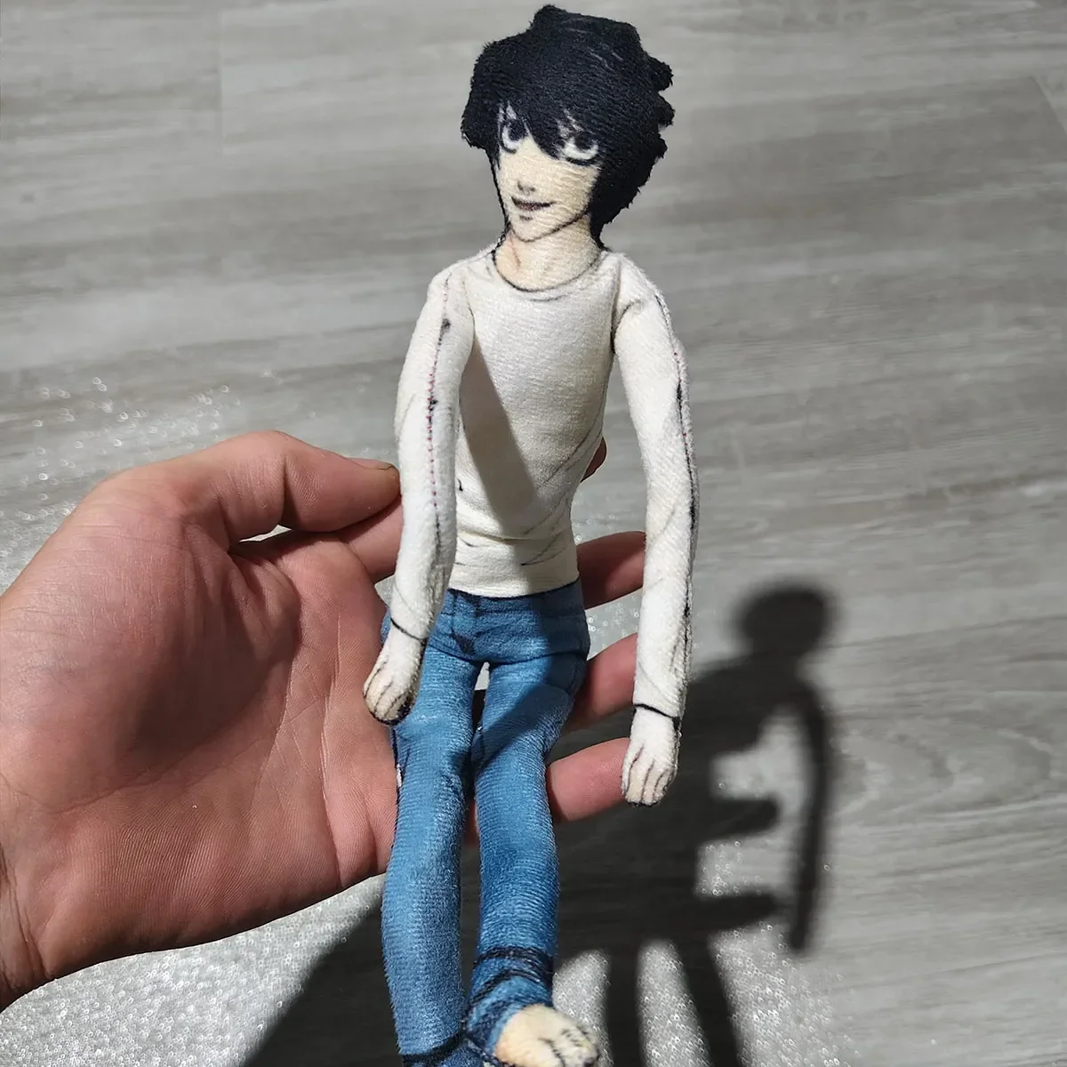 Anime Death Note L&middot;Lawliet Cosplay Plush Doll Funny Unisex Home Decoration Stuffed Dolls Accessories Gifts Halloween Props
