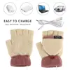 USB Electric Rechargeable Mitten Winter Heated Gloves Full&Half Finger Warmer 4