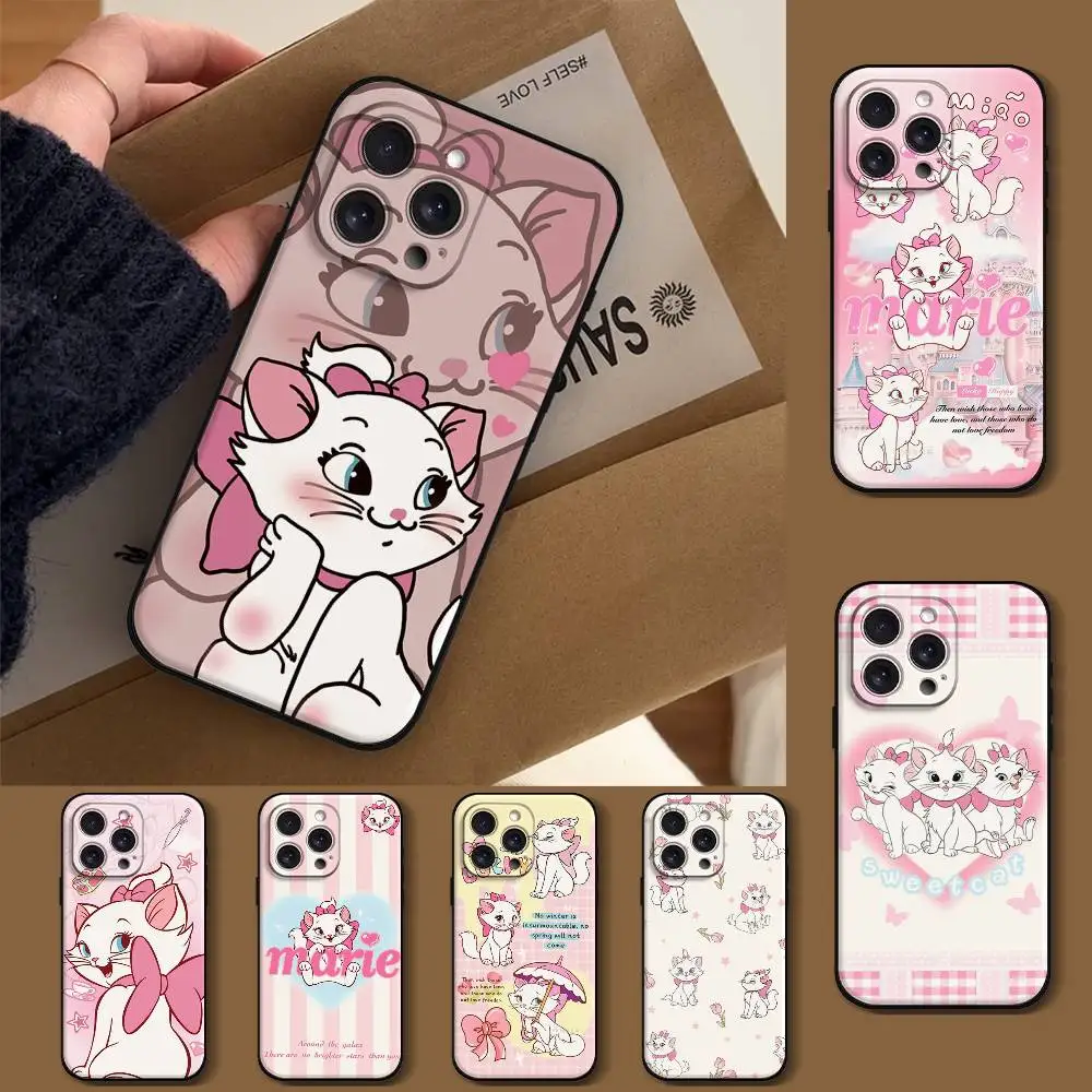 M-Marie Cat Cute Black Silicone Phone Case
