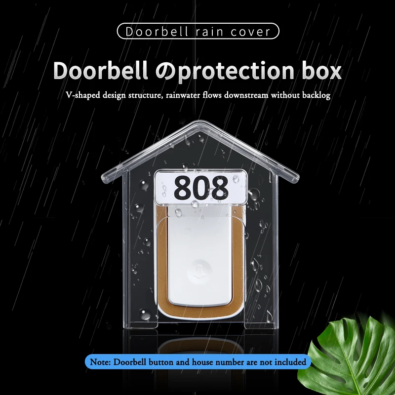 Smart Home Transparent Waterproof Doorbell Cover
