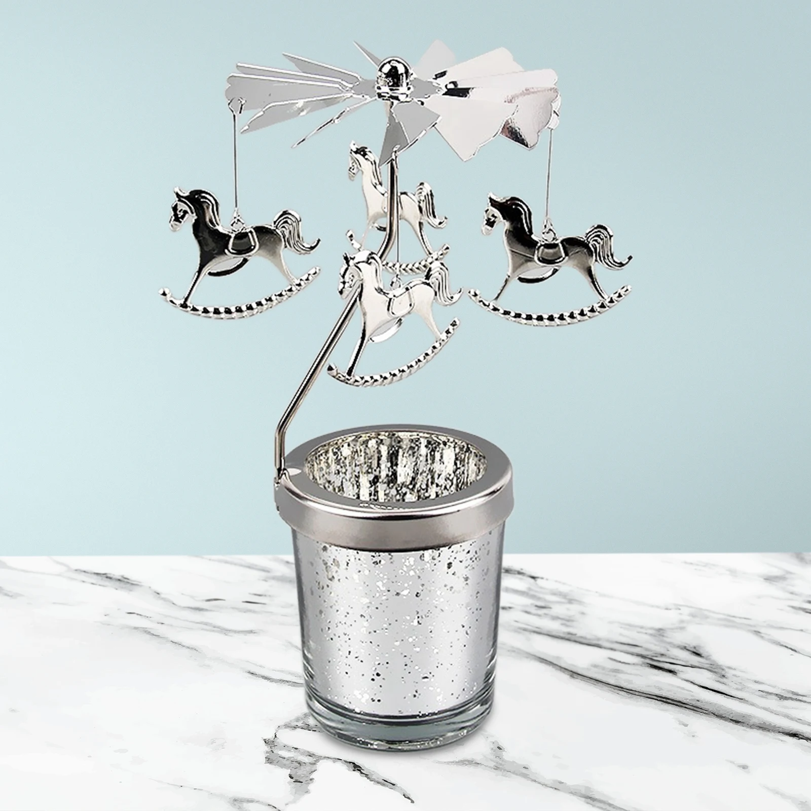Metal Rotary Candle Holder Tea Light Candle Holder for Desktop Ornament Decor Rustic Wedding Table Decor Rotating Candlestick candle holders