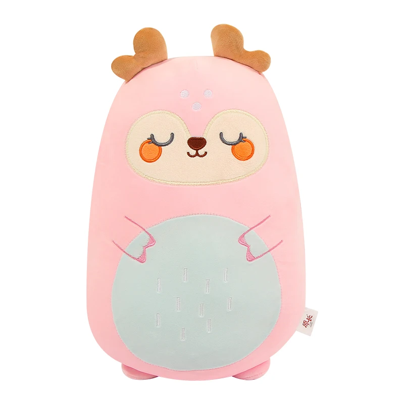 Hot  Stuffed Cartoon Standing Animal Doll Huggable Panda Pig Panda Bear Soft Plush Toy With Zipper Lovely Buddy Xmas Gift