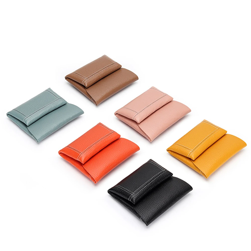 Luxury Design Cowhide Square Coin Purse Fashion Custom